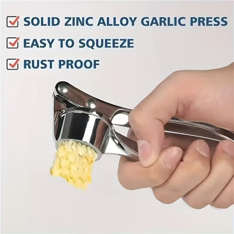 Stainless Steel Garlic Press Crusher