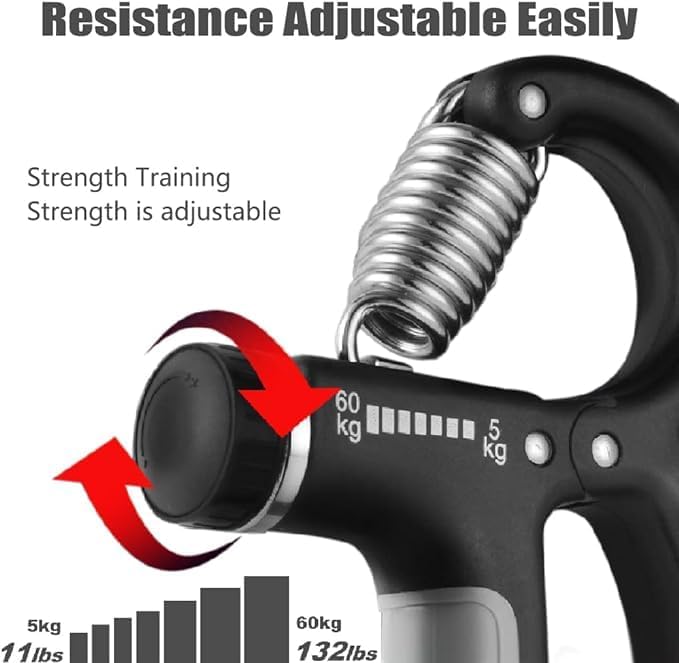 Adjustable Grip Strengthener with Counter