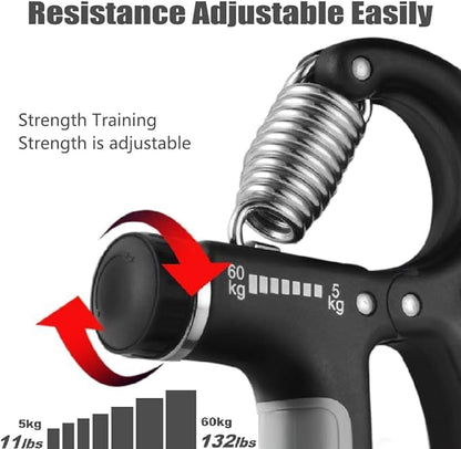 Adjustable Grip Strengthener with Counter