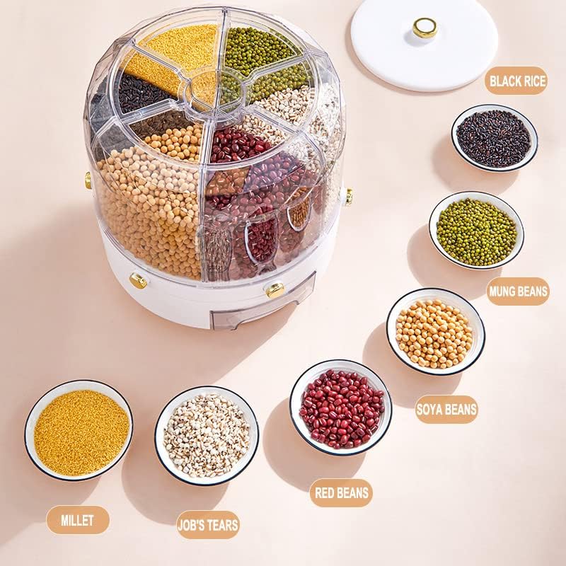 6-Grid Rotating Grain Dispenser