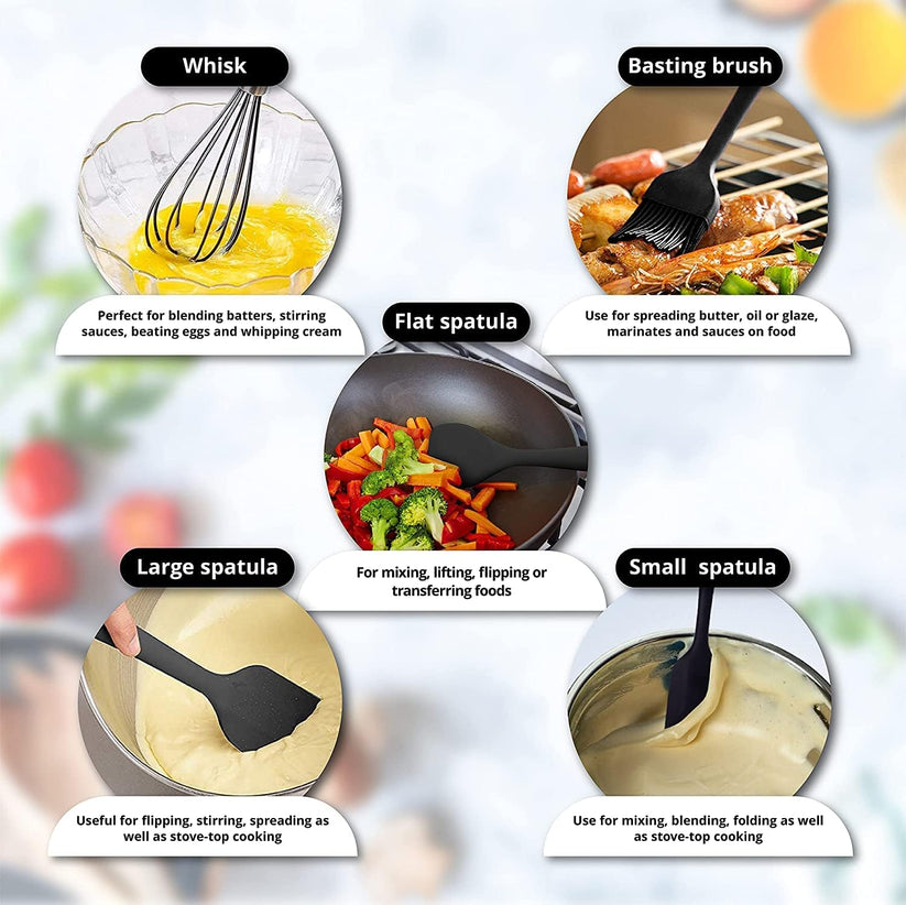 12 Piece Silicone Utensils Set