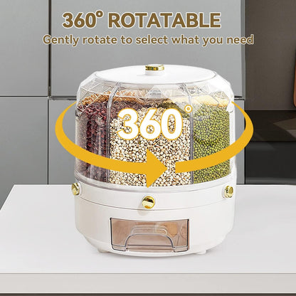 6-Grid Rotating Grain Dispenser