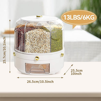 6-Grid Rotating Grain Dispenser