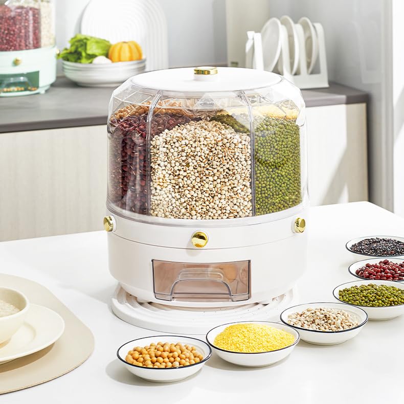 6-Grid Rotating Grain Dispenser