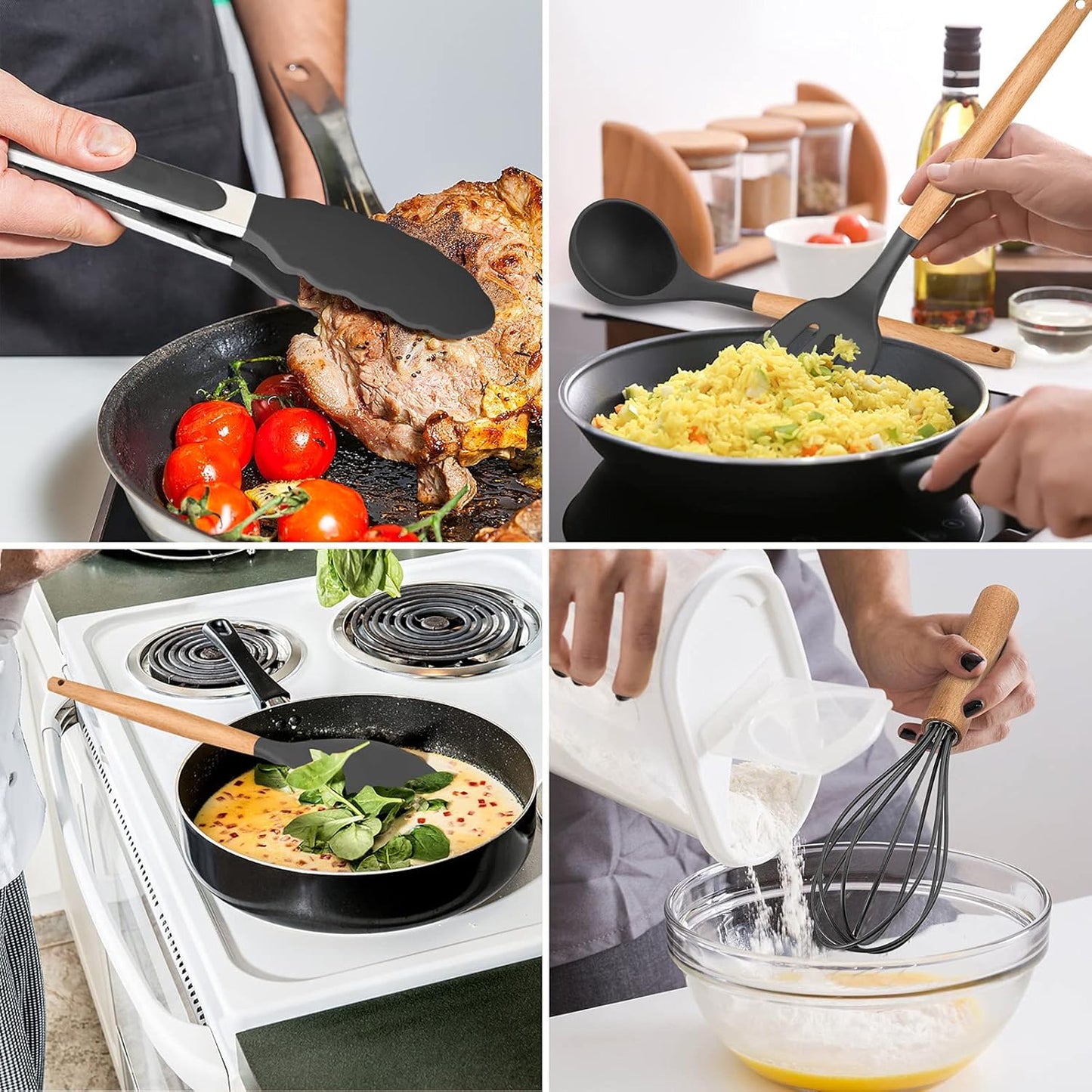 12 Piece Silicone Utensils Set