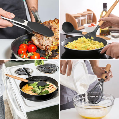 12 Piece Silicone Utensils Set