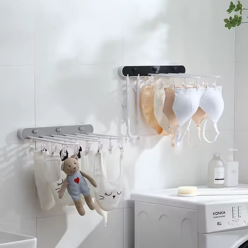 24 Clips Foldable Clothes Drying Rack