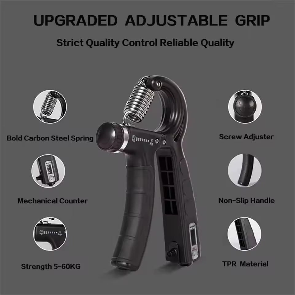 Adjustable Grip Strengthener with Counter
