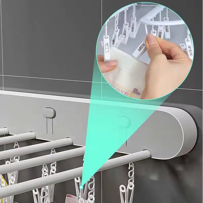 24 Clips Foldable Clothes Drying Rack