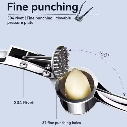 Stainless Steel Garlic Press Crusher